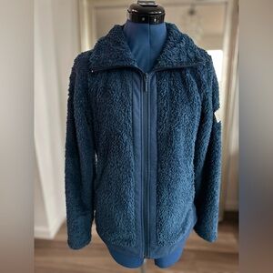 The North Face Sherpa Teddy Blue Zip Up Fleece Jacket Women’s Size S
